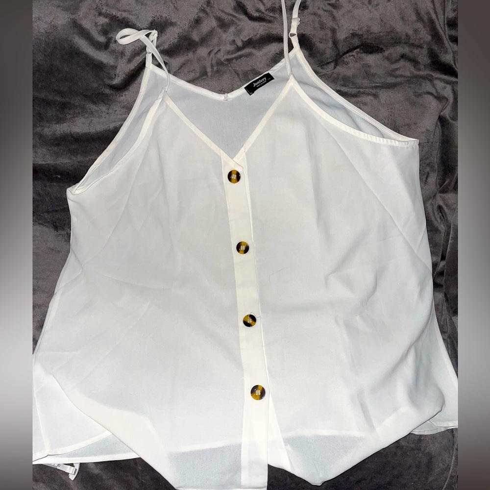 Sheer White Button Down Camo